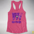 Lesbian Labrys Pride Grunge Exclamation Points Racerback Tank - Hot Pink